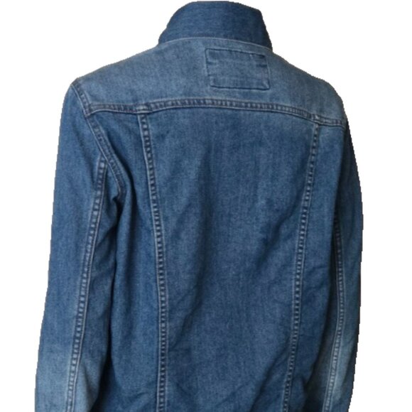 The Limited Women's Denim Jean Jacket Blue Collared Med. Wash Retro Size L - Picture 6 of 9